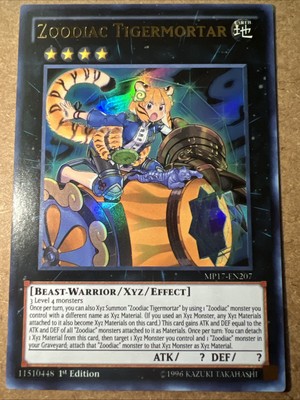 Yu-Gi-Oh 2017 Mega-Tin Mega Pack - Zoodiac Tigermortar MP17-EN207 - 1st Edition-image