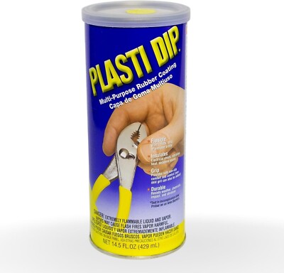 YELLOW 14.5oz PLASTI DIP Plastic Multi Rubber Grip Coating Handle Tool-image
