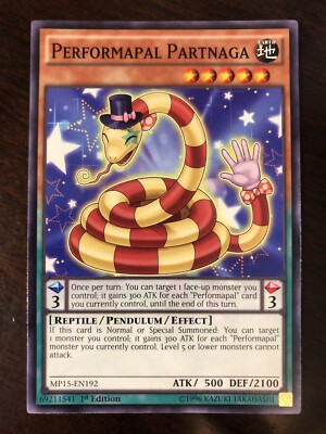 Performapal Partnaga MP15-EN192 YuGiOh! Mega Pack 2015 PENDULUM 1st Ed NM New x1-image