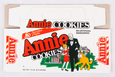 RARE Annie Cookies Box, Famous Foods of Virginia, Orphan Annie the Movie, Comic-image