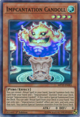*** IMPCANTATION CANDOLL *** SUPER RARE MP19-EN083 MEGA TIN 2019 YUGIOH! -image