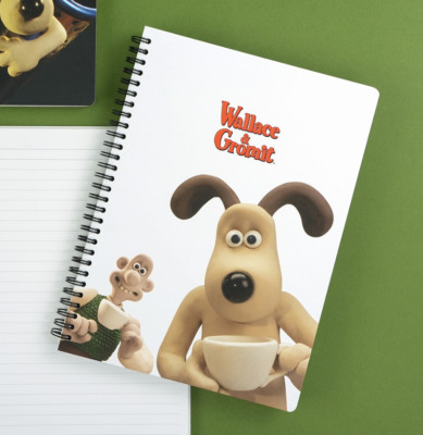 Wallace and Gromit Lined Notebook – 8mm Ruled Hard Cover Journal white-image