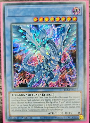 Blue Eyes Chaos Dragon - LDS2-EN017 MISPRINT (No Title) SECRET RARE - Yu-Gi-Oh!-image