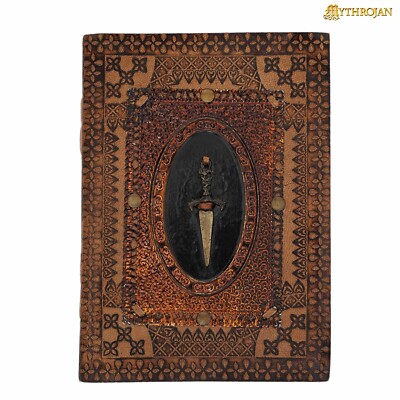 Leather Bound Journal Notebook Writing Diary Thick Blank Paper Art Sketchbook-image