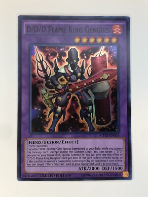 Yugioh D/D/D Flame King Genghis CT13-EN005 Limited Edition Super Rare LP-image