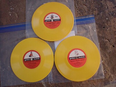 3 SIX IN GOLDEN RECORDS 78 RPM ROY ROGERS DAVY CROCKETT ANNIE OAKLEY-image