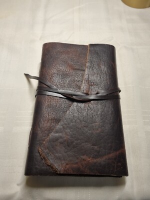 Leather Bound Notebook - Blank Pages - Hand-Crafted Genuine Leather Unlined-image