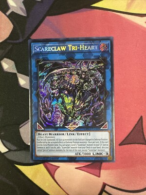 YuGiOh Scareclaw Tri-Heart MP23-EN088 1st Edition Prismatic Secret Rare-image