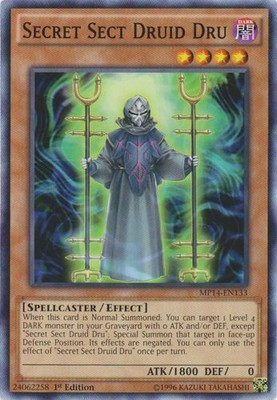 Secret Sect Druid Dru - MP14-EN133 - Common - 1st Edition - Moderately Played-image