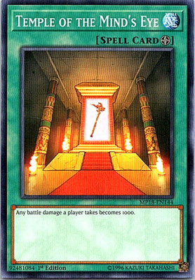 Temple Of The Mind's Eye MP18-EN144 Yu-Gi-Oh! Light Play 1st Edition -image