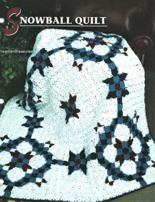 Snowball Quilt   Annie's Attic Crochet Afghan Pattern Page-image
