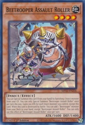 1x Beetrooper Assault Roller - 1s NM Eng YuGiOh - 2022 Mega Tin - Pharoah's Gods-image