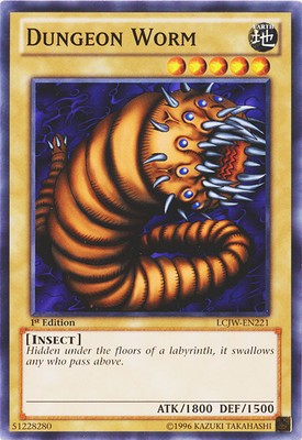 1 x Dungeon Worm - LCJW-EN221 - Common - 1st Edition Near Mint, English-image
