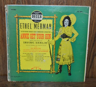 Ethel Merman Annie Get Your Gun 45 rpm set Decca Album ED 805 - 1954-image