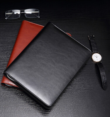A5 Faux Leather Zipper Journal Notebook Refillable Paper Writing Diary 200 Pages-image