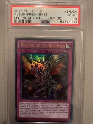 2016 Yu-Gi-Oh! Legendary Deck Joey #ENJ34 Return of The Red-Eyes PSA 9 Mint-image