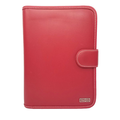 Franklin Covey Red Faux Leather Day One 6 Ring Binder Planner 10