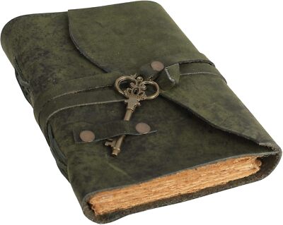 TUZECH Vintage Leather Journal Writing Notebook Handmade Leather Bound-image