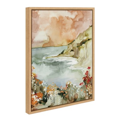 Sylvie Landscape 04 Framed Canvas Wall Art by Annie Quigley, 18x24 Natural, S...-image