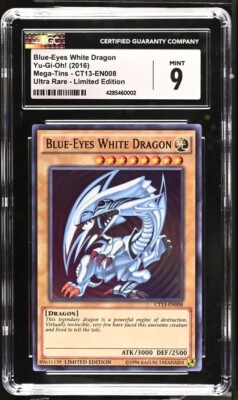 Blue-Eyes White Dragon CT13-EN008 2016 Mega-Tins Limited Edition - CGC/PSA 9-image
