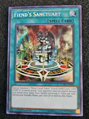 Fiend's Sanctuary LCKC-EN030 Holo Foil Legendary Collection Kaiba 1st NM-image