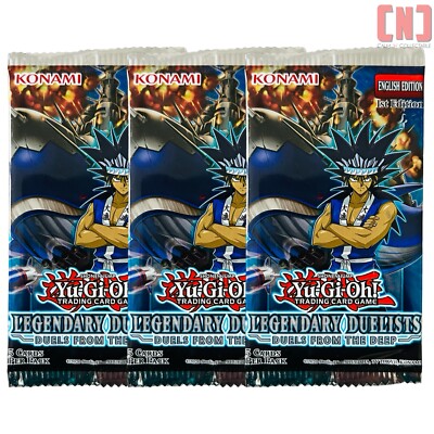 3x YuGiOh Legendary Duelists 9 Duels From The Deep 1st Edition Booster Packs ENG-image