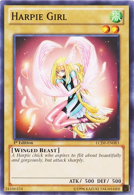 Harpie Girl - LCJW-EN083 - Common - 1st Edition Near Mint Legendary Collection 4-image