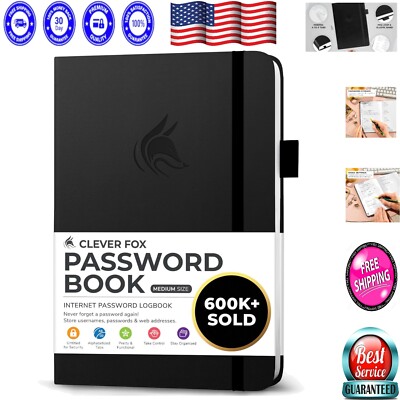 Chic Internet Address Logbook - Medium Password Keeper with Faux Leather Cover-image