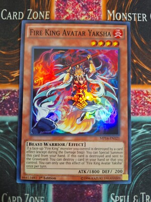 Yu-Gi-Oh! TCG Fire King Avatar Yaksha MP14-EN121 Super Rare 1st Ed Near Mint-image