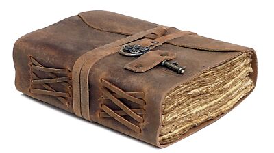 Cuero Leather Journal, 200 Blank Page Vintage Leather Journals for Men & Wome...-image