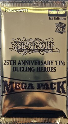 25th Anniversary Tin Of Dueling Heroes Mega Pack MP23 SEALED Booster Pack ! -image