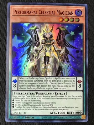 Yugioh #LDS3-EN130 Performapal Celestial Magician Red 1st Ed UR NM (Print Line)-image