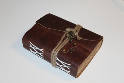 Handmade Rustic Leather Journal Notebook Bound Writing Sketch Diary Vintage Book-image