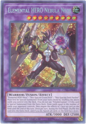 Yu-Gi-Oh Card - CT15-EN001 - ELEMENTAL HERO NEBULA NEOS (secret rare holo) NM/M-image