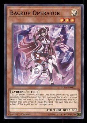 Yugioh Backup Operator #MP19-EN002 2019 Gold Sarcophagus Tin Mega Pack LP-image