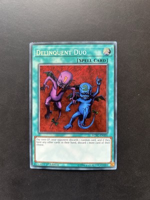 Yu-Gi-Oh! LCKC-EN101 Delinquent Duo (1st Edition) Secret Rare, LIGHT PLAY-image
