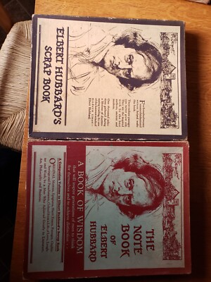 Elbert Hubbard's Scrap Book 1923 Scrap Book Roycrofters & 1927 Note Book Lot -image