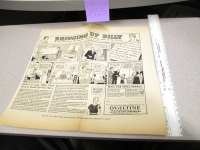 OVALTINE PROOF 1935 mag news ad blank back LITTLE ORPHAN ANNIE premium BILLY-image