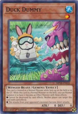 Duck Dummy - MP18-EN122 - Common - 1st Edition NM YuGiOh!  2018 Mega-Tin Mega Pa-image