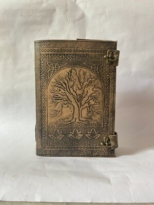 Extra Large 600 Page Antique Tree of Life Journal Unlined Notebook Diary 10x7 in-image