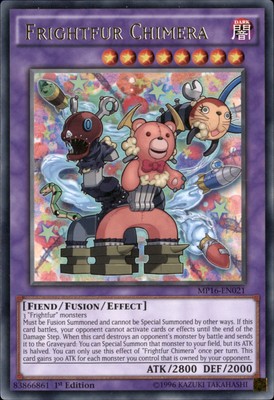 1st ed Frightfur Chimera rare MP16-EN021 Yugioh-image