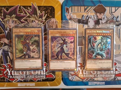 Yugioh Lot 2017 Seto Kaiba Mega And Yami Yugi Tins! Sealed Foil PROMO Packs Ct14-image