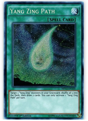 Lightly Played, English Yu Gi Oh Yang Zing Path - MP15-EN105 - Secret Rare - 1st-image