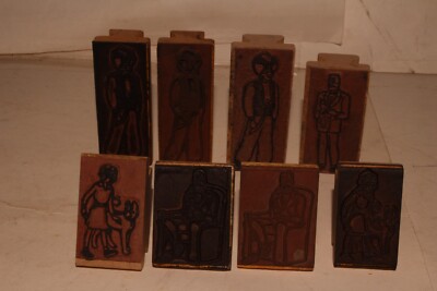 VINTAGE 30'S LITTLE ORPHAN ANNIE PRINTING INK RUBBER STAMPS -image