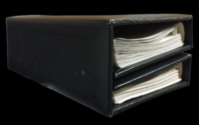 Black Border Top Light Wedding Hours Proofbook Two Layers Leather Bound Notebook-image