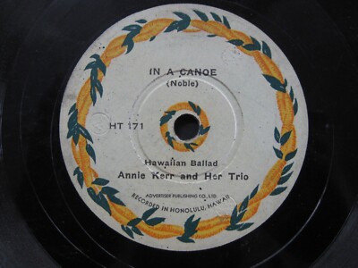 ANNIE KERR /JULIA NUL'S TRIO HAWAIIAN BALLAD THE HAPA-HAOLES 78 RPM-image