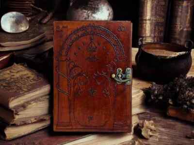 The Doors of Durin from Tolkien Lord of the Rings gifts, Fantasy notebook.-image