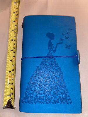Omeya 4x8x2 leatherbound vertical notebook with compartment inserts Diary-image