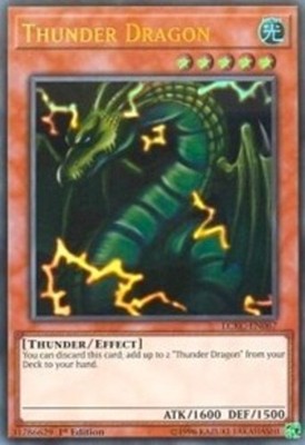 Yugioh! Thunder Dragon - LCKC-EN067 - Ultra Rare - 1st Edition Near Mint, Englis-image