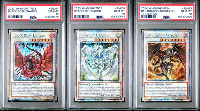 PSA 10 Signer Dragon Stardust Black Rose Red Archfiend Quarter Century TN23 MP24-image